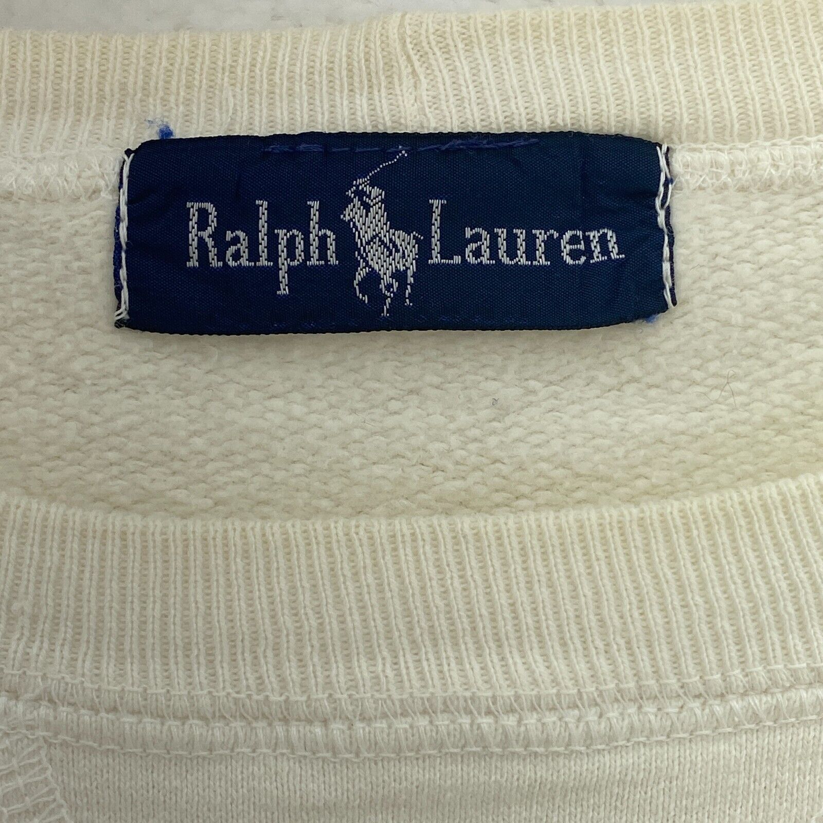 Polo Ralph Lauren Logo Women's Striped White Sweatshirt Size M
