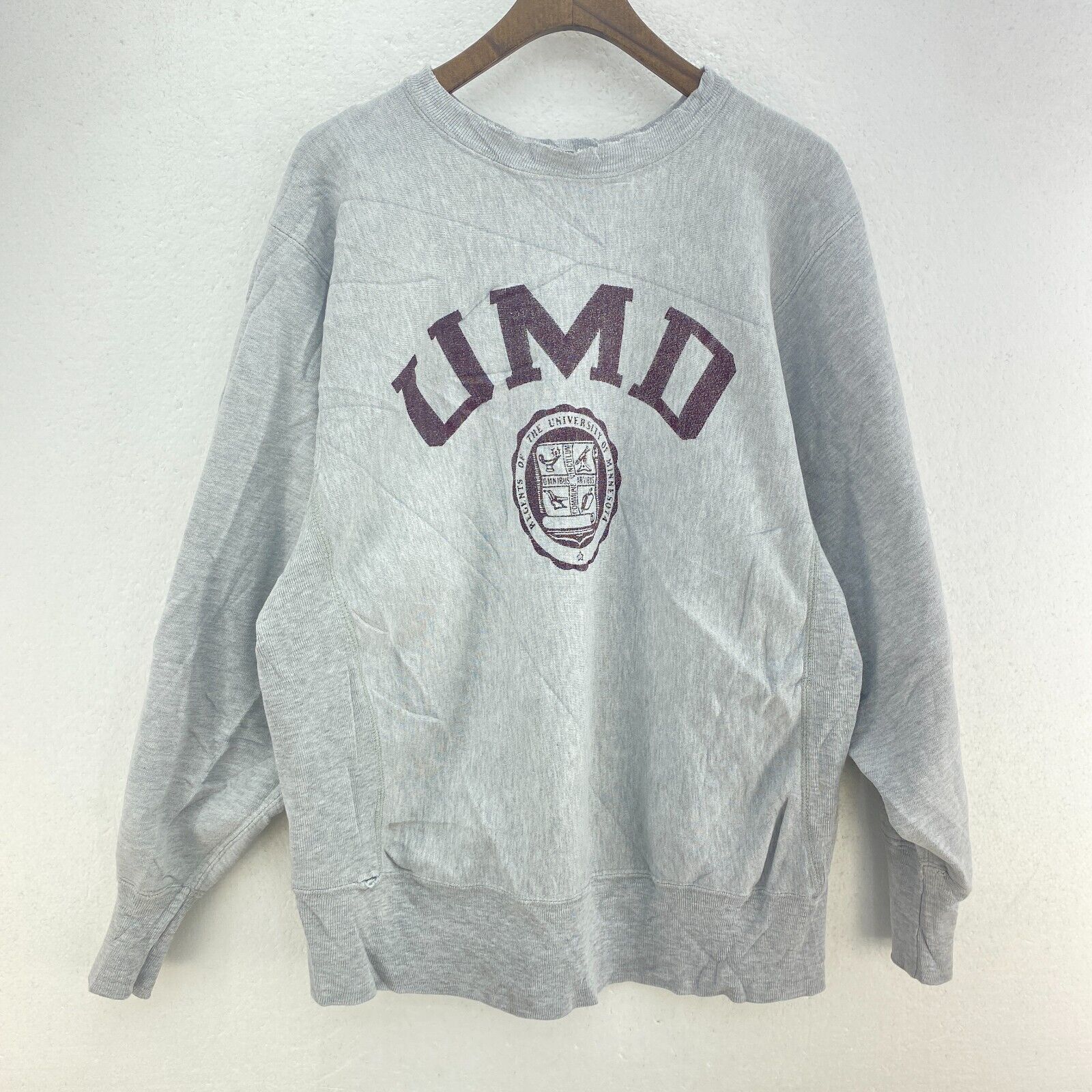 Champion Reverse Weave The University Of Minnesota Gray Sweatshirt Size L