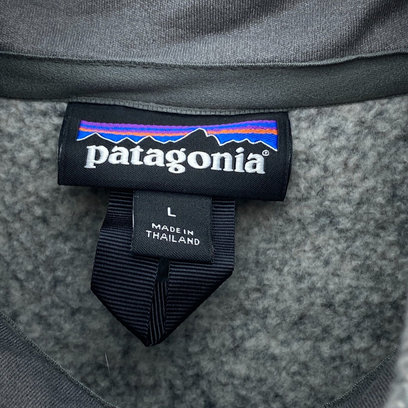Vintage Patagonia Quarter Zip Fleece Gray Pullover Jacket Size L