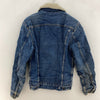 Levi Strauss Sherpa Lined Button Up Medium Wash Blue Denim Jacket Size 34