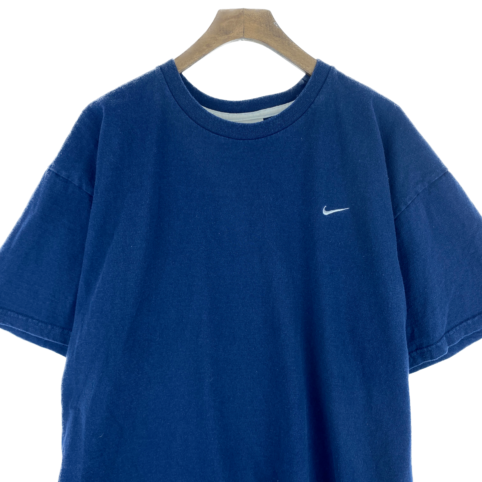 Vintage Nike Swoosh Chest Logo Navy Blue T-shirt Size XL
