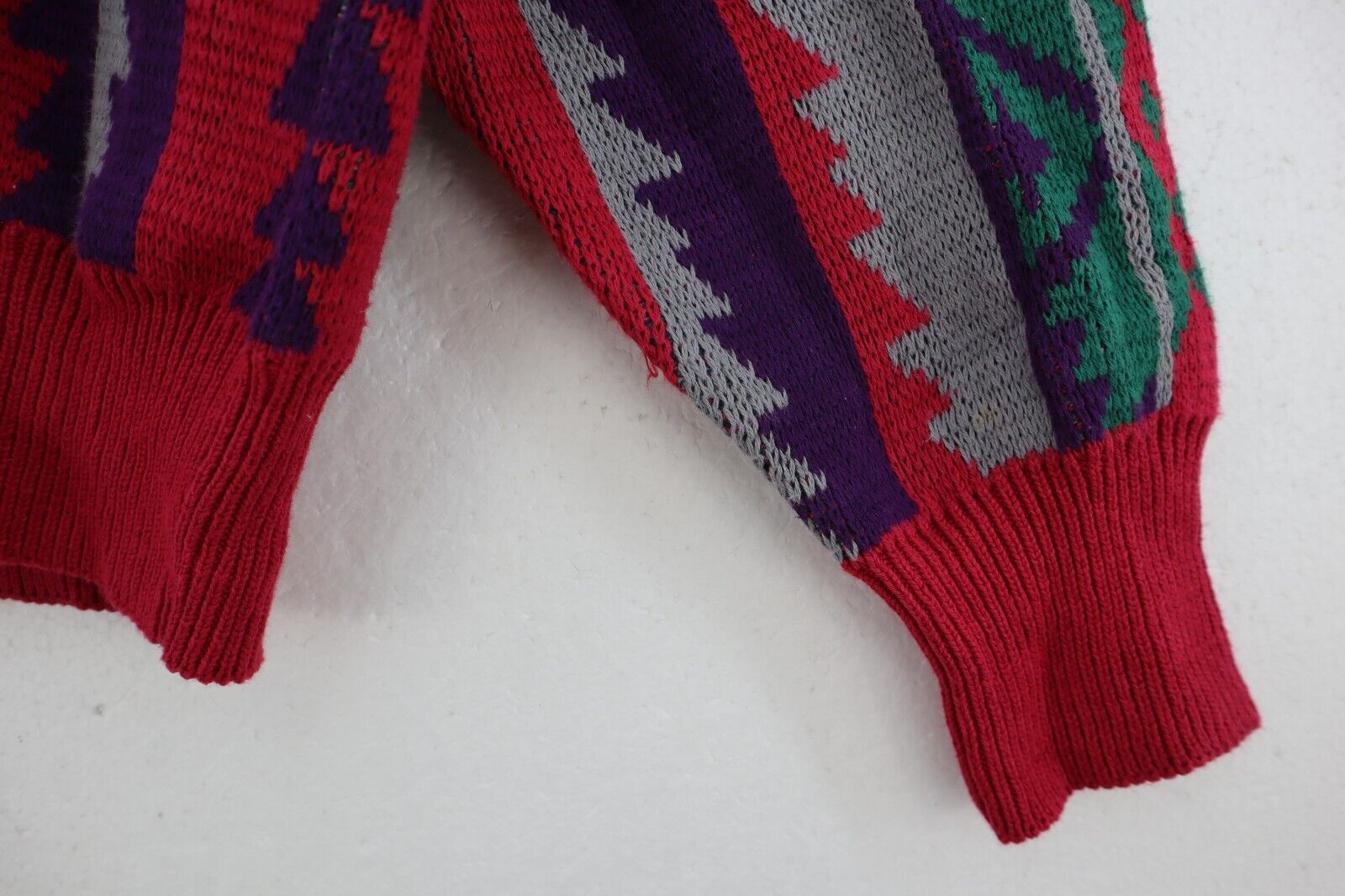 Vintage Pendleton Purple Printed Jacquard Sweater Crewneck Size M