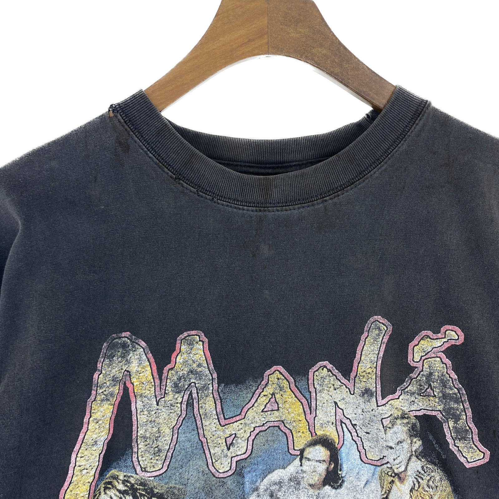 Mana Tour 2003 Rap Tee Style Black Spanish Rock Band T-shirt Size M