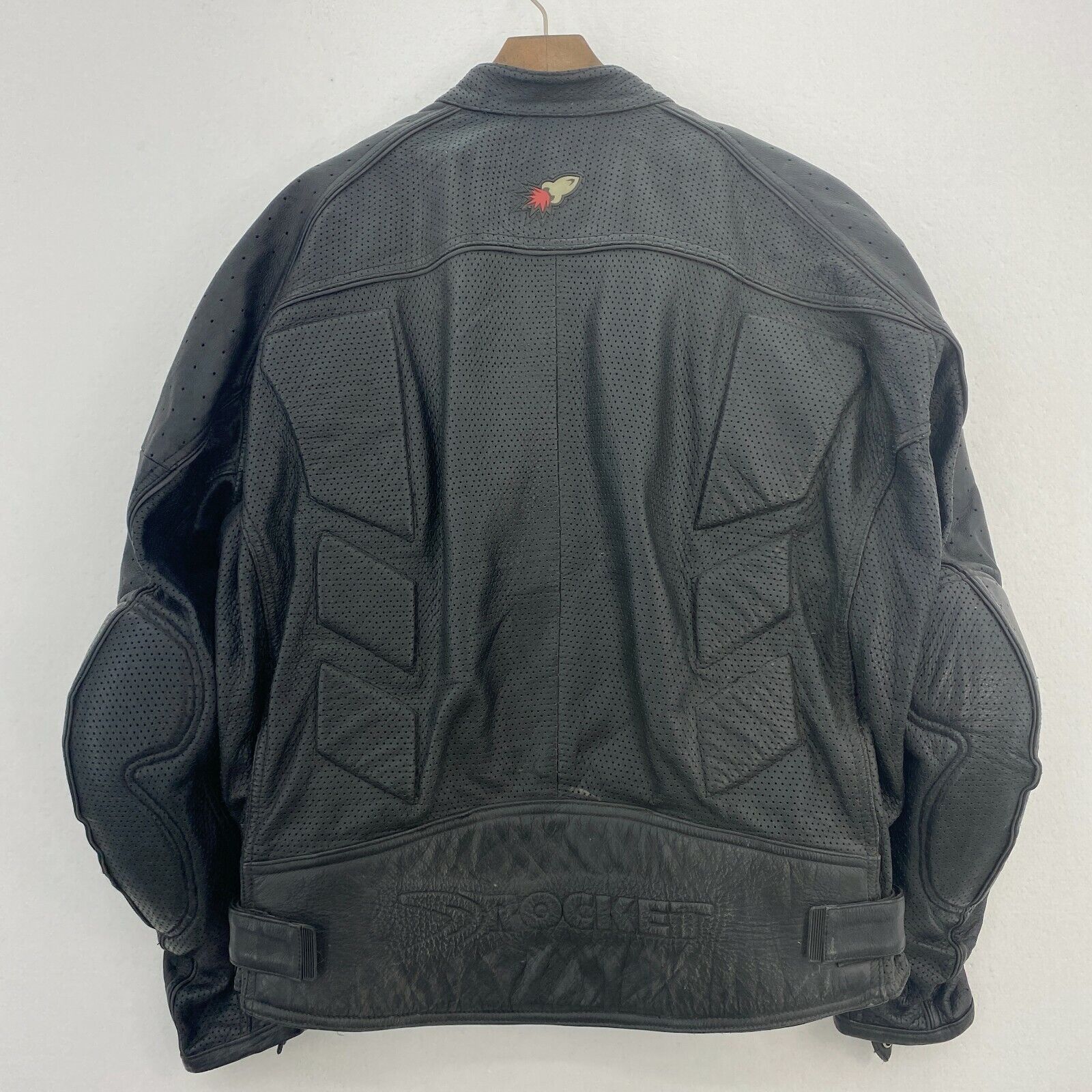 Joe Rocket Black Biker Leather Jacket Size XXL Armoured Elbow & Shoulder