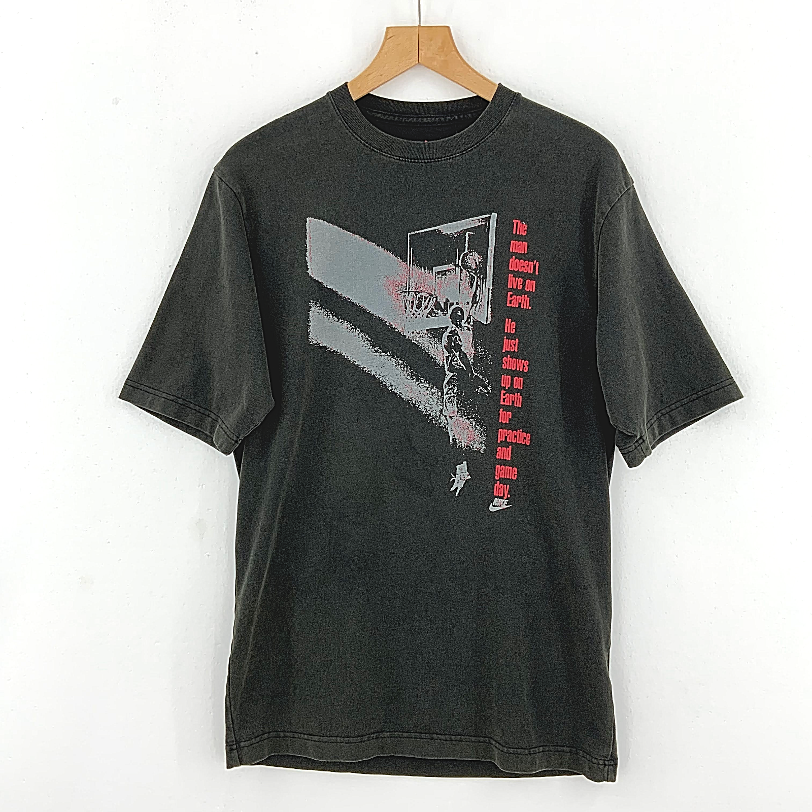 He Just Shows Up On Earth For Practice And Game Day T-shirt Size S Basketball