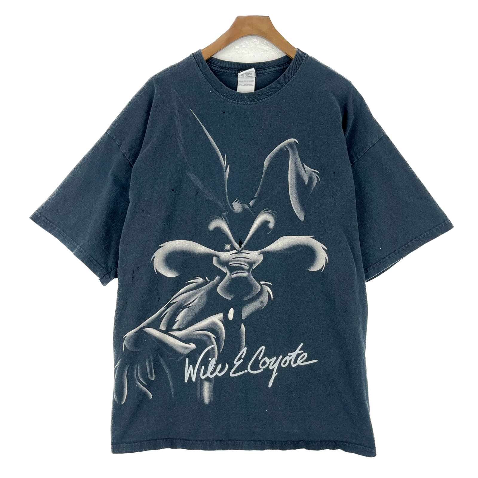 Looney Tunes Wile E. Coyote And The Road Runner Black T-shirt Size 2XL