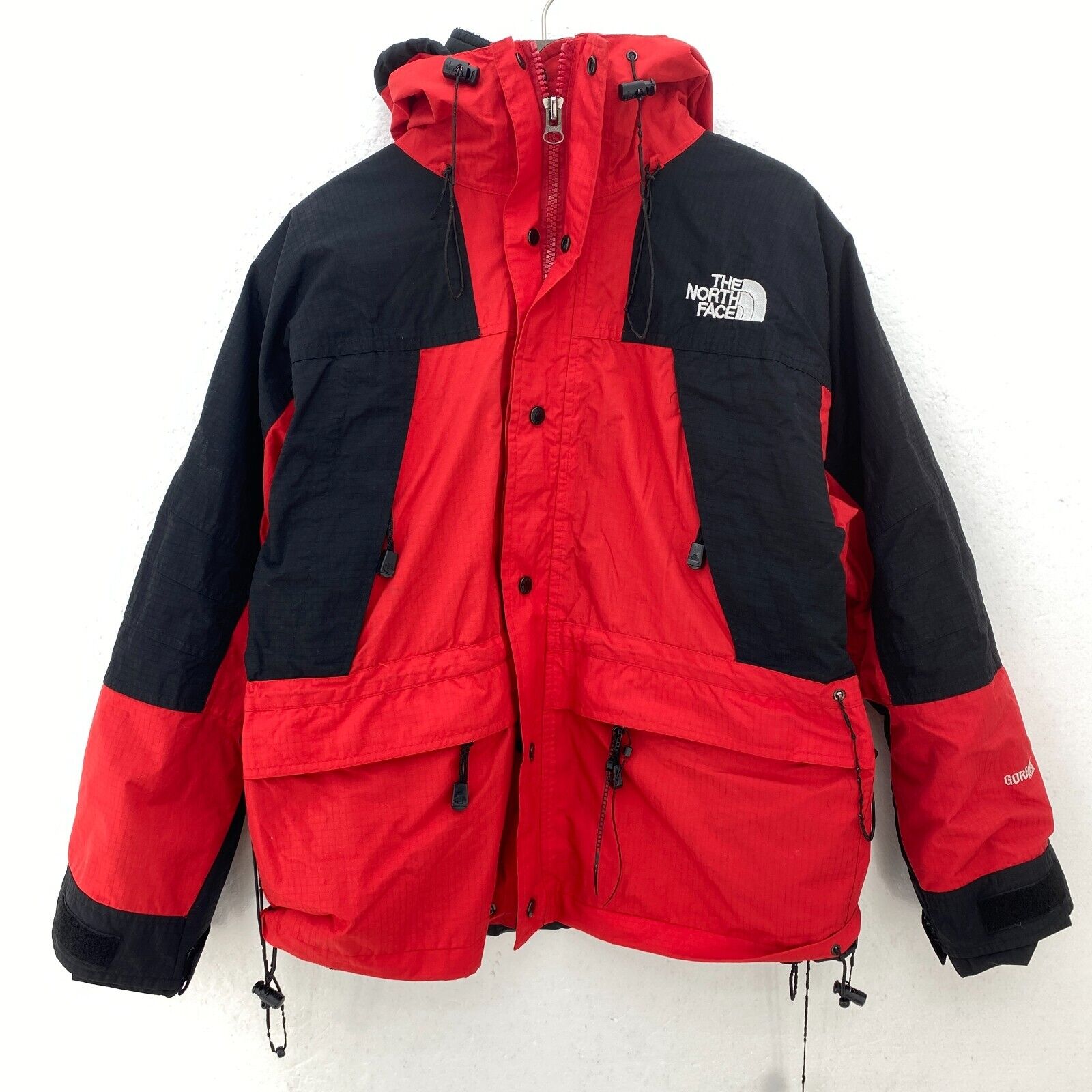 The North Face Summit Series Gore Tex Full Zip Red Black Jacket Size S Hooded