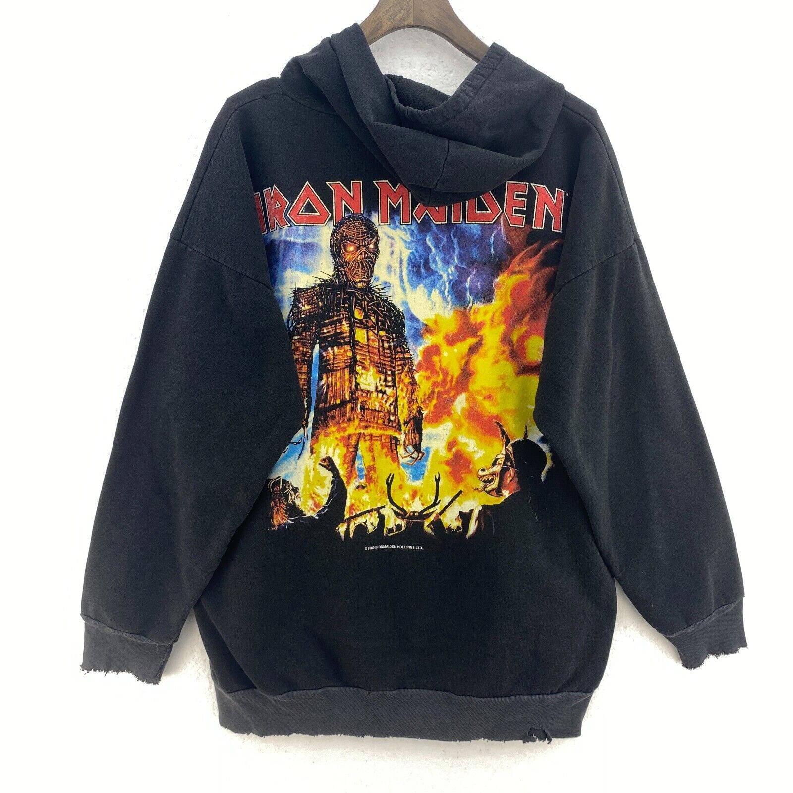 Iron Maiden 2000 Heavy Metal Band Black Hoodie Size XL