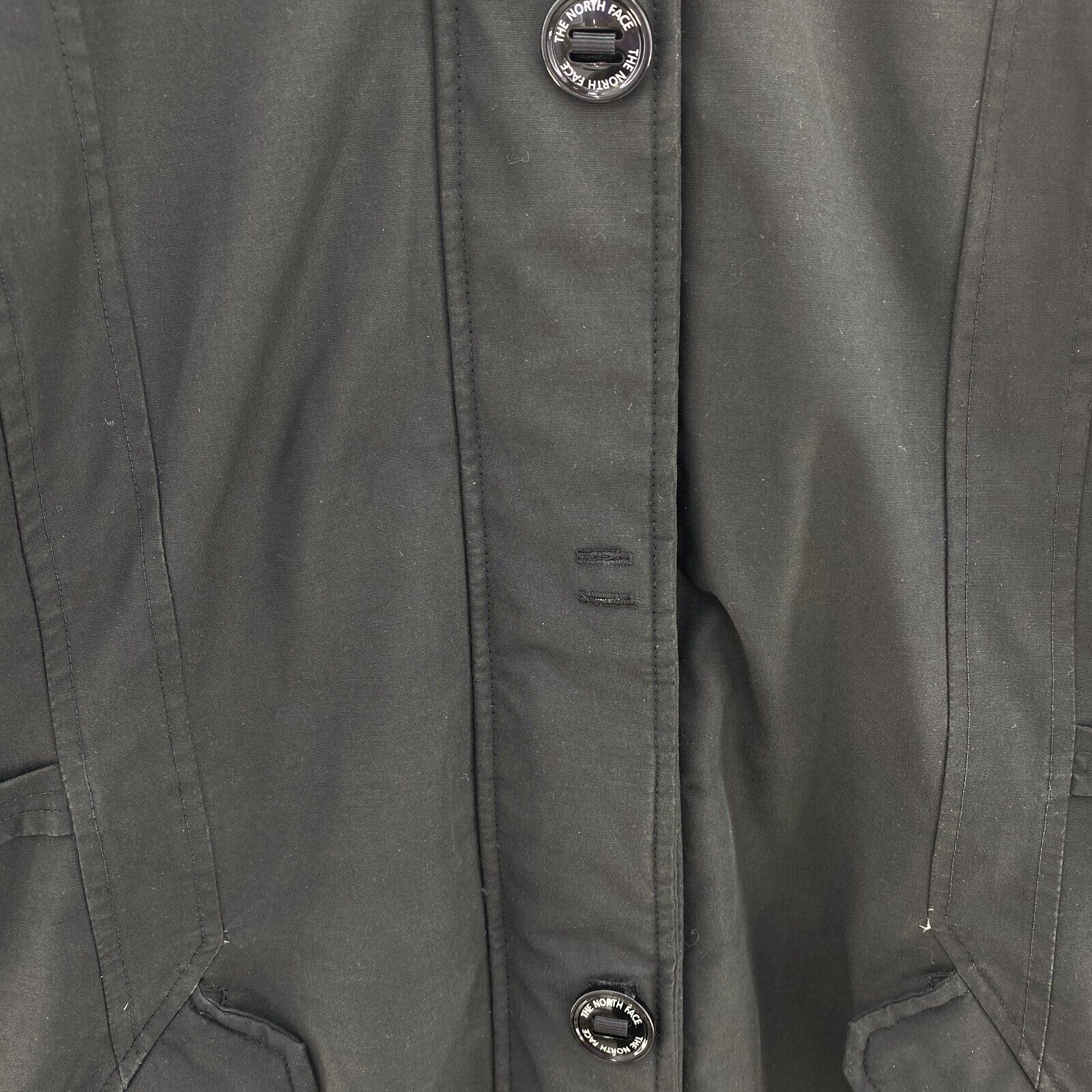 The North Face Hyvent Black Insulated Women's Parka Jacket Size M Full Zip Up