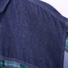 Vintage Cotton Plaid Shirt Size Large Blue 90s