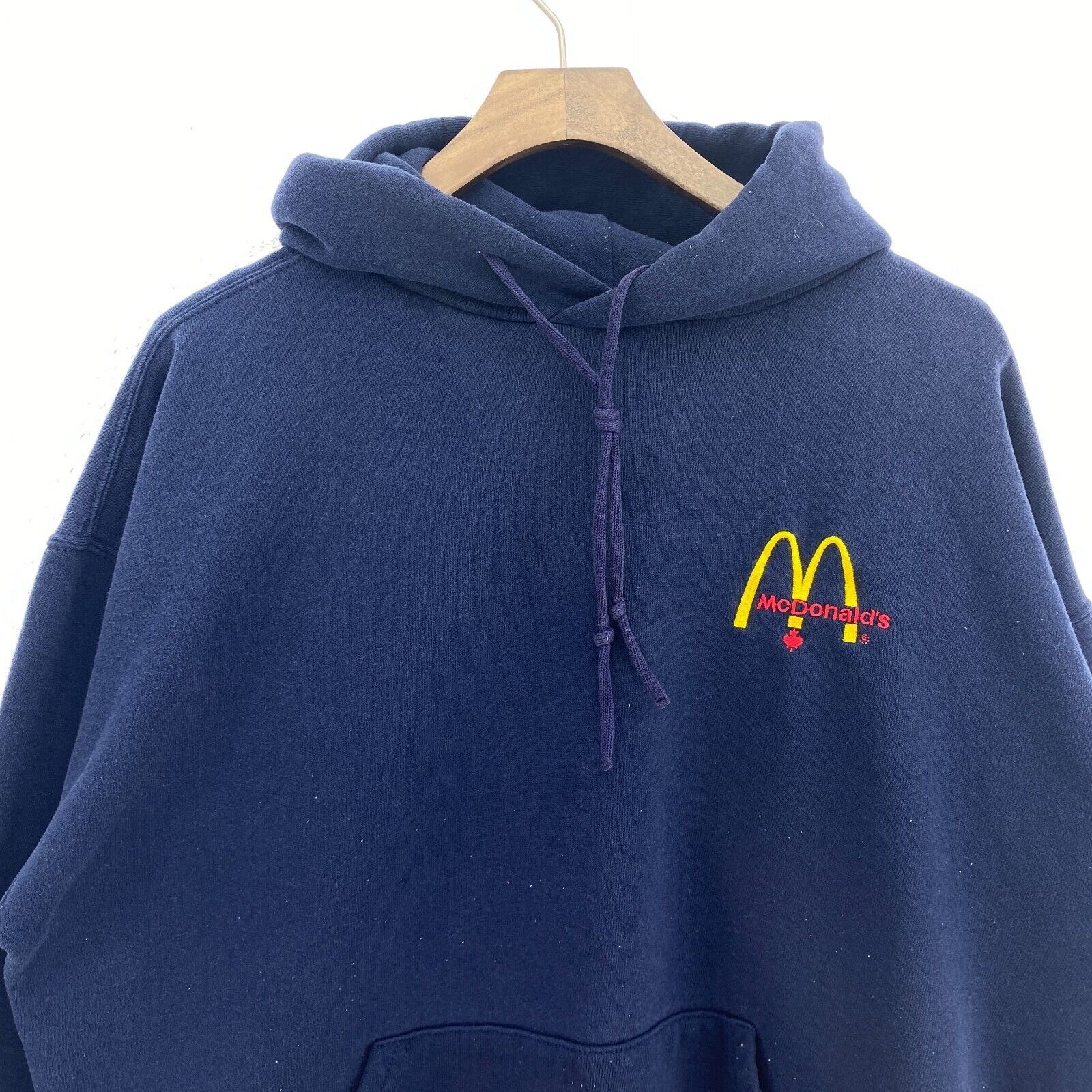 Russell Athletic Mc Donalds Wetaskiwin Canada Navy Blue Hoodie Size L Food