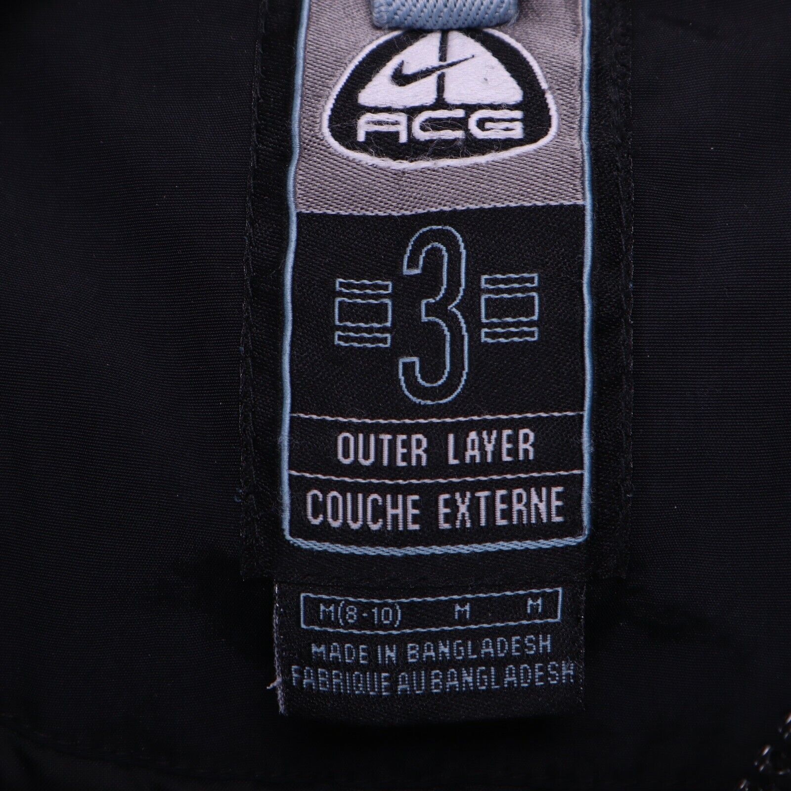 Nike ACG Black Jacket Size Medium Full Zip