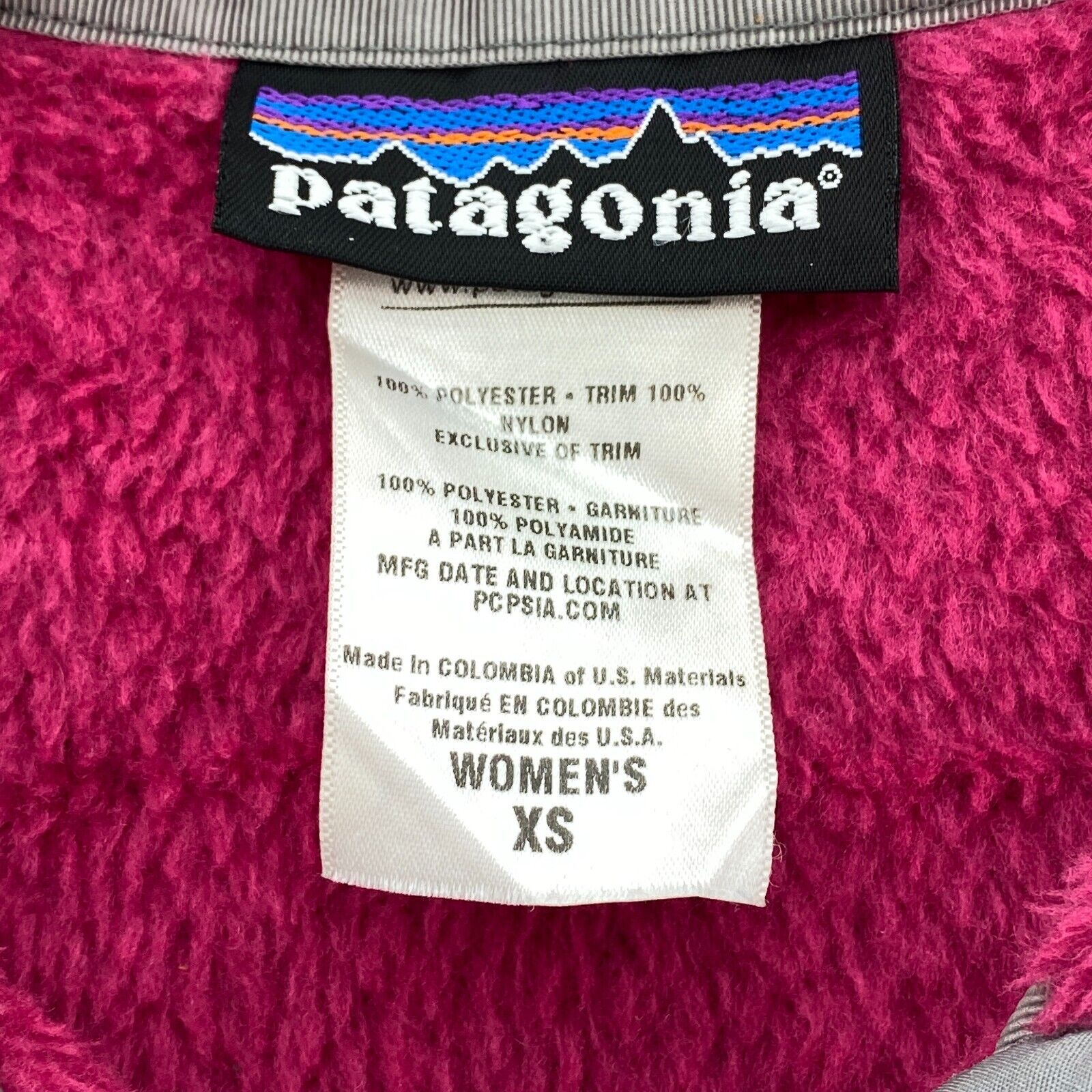 Vintage Snap-T Hooded Fleece Hot Pink Jacket Size XS Women's