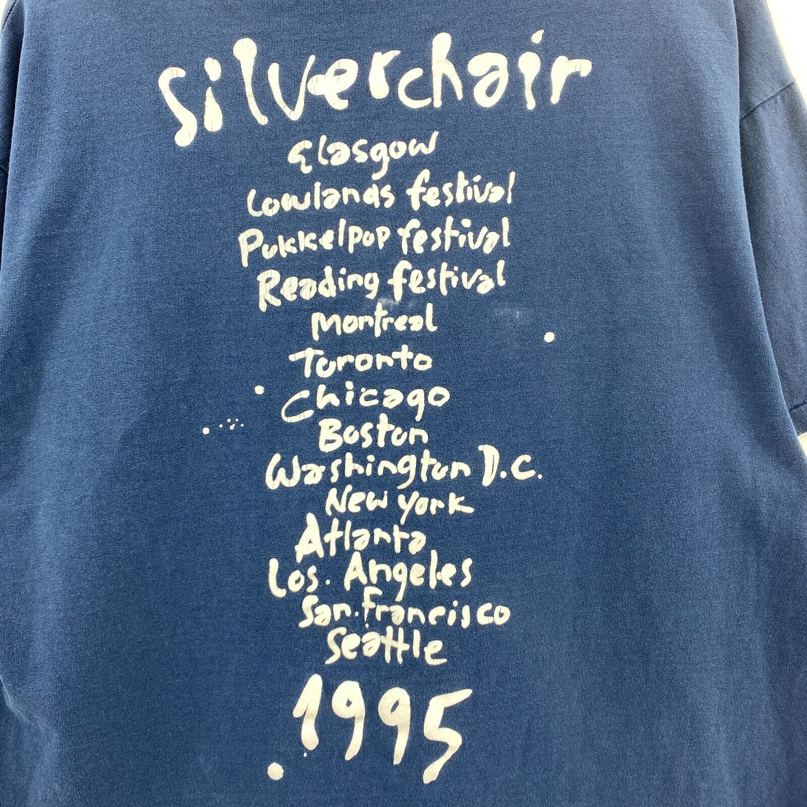Silverchair Rock Band 1995 Tour Blue T-shirt Size XL