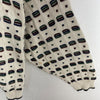 Vintage White 3D Textured Knit Crewneck Sweater Size L
