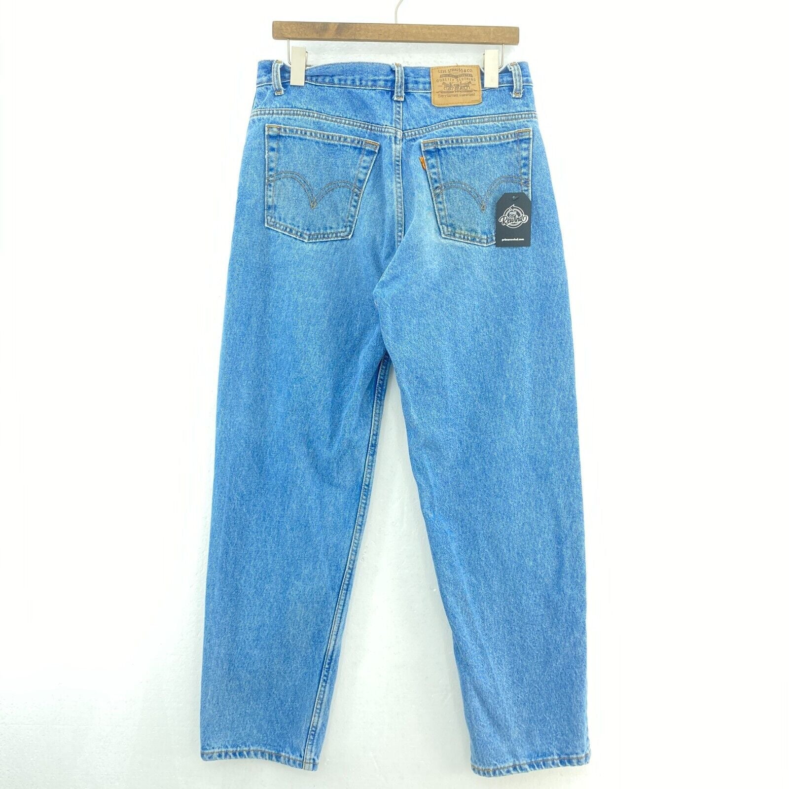 Levi's Orange Tab Light Wash Blue Denim Tapered Jeans Size 34