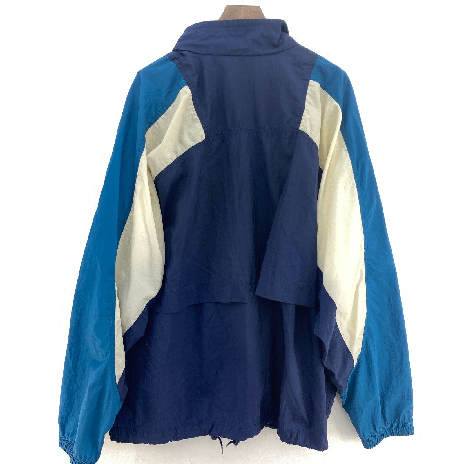 Nike Logo Vintage Full Zip Lightweight Windbreaker Navy Blue Jacket Size XXL
