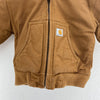 Carhartt Insulated Hooded Jacket Size 12M Brown Full Zip Up Kid's