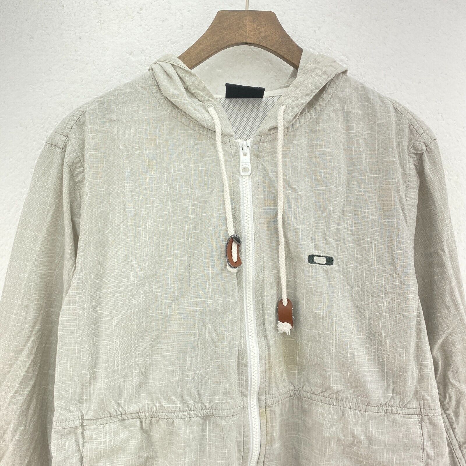 Oakley Windbreaker Active Full Zip Jacket Size M Gray