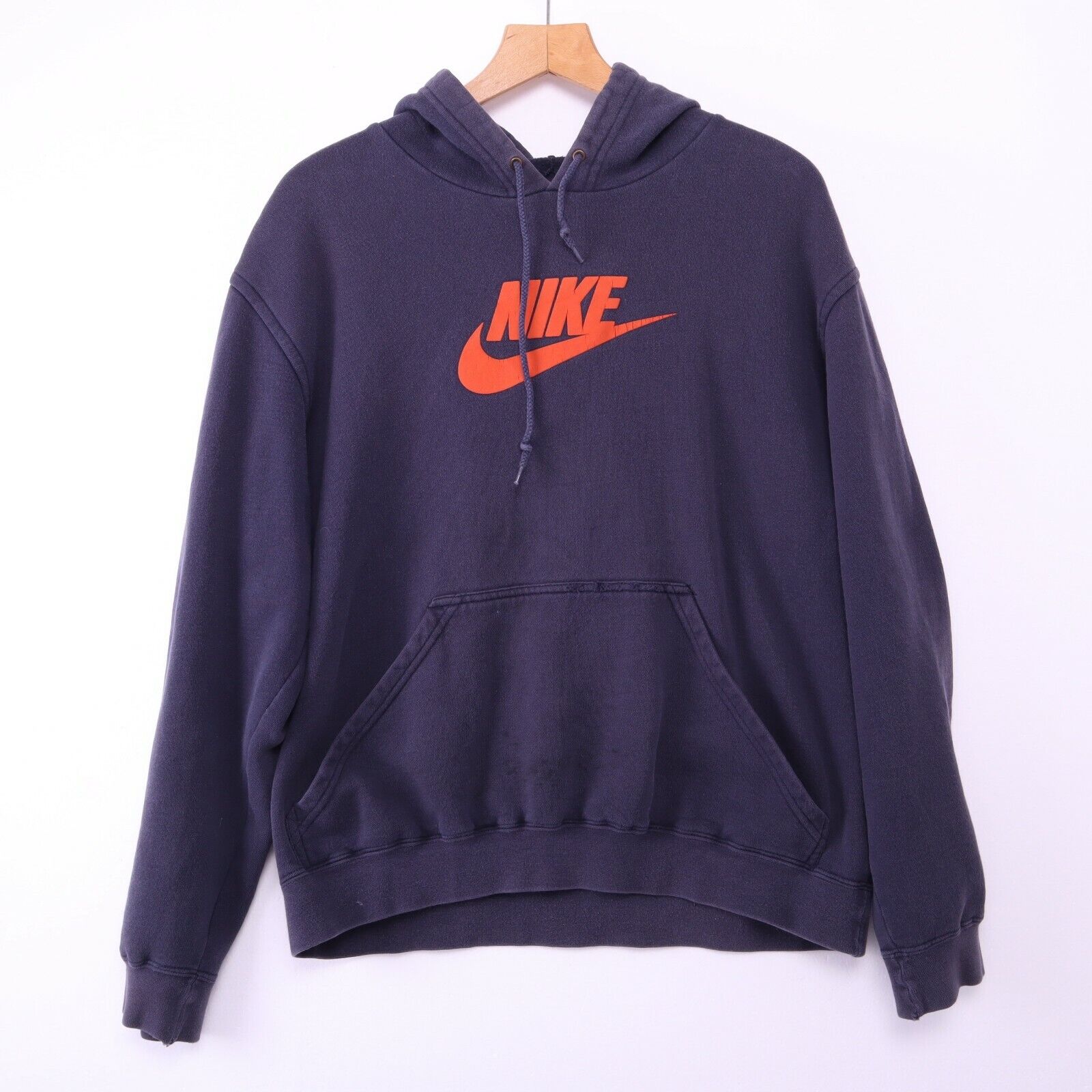 Vintage Nike Hoodie Blue Size Large Big Logo 90s