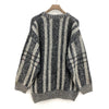 Vintage Mohair Gray Sweater Size M Geometric Pattern Crew Neck