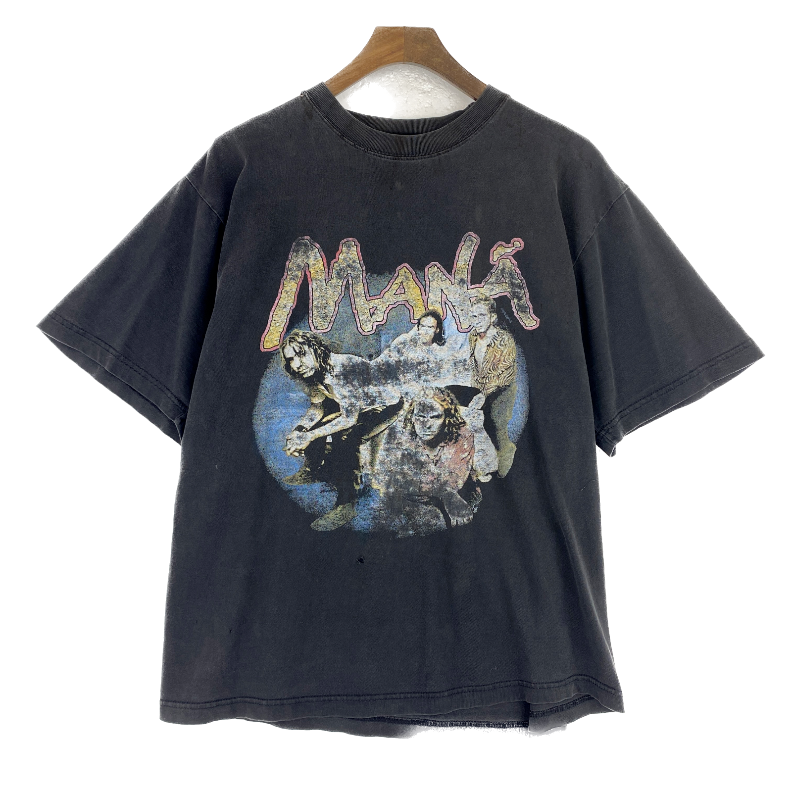 Mana Tour 2003 Rap Tee Style Black Spanish Rock Band T-shirt Size M