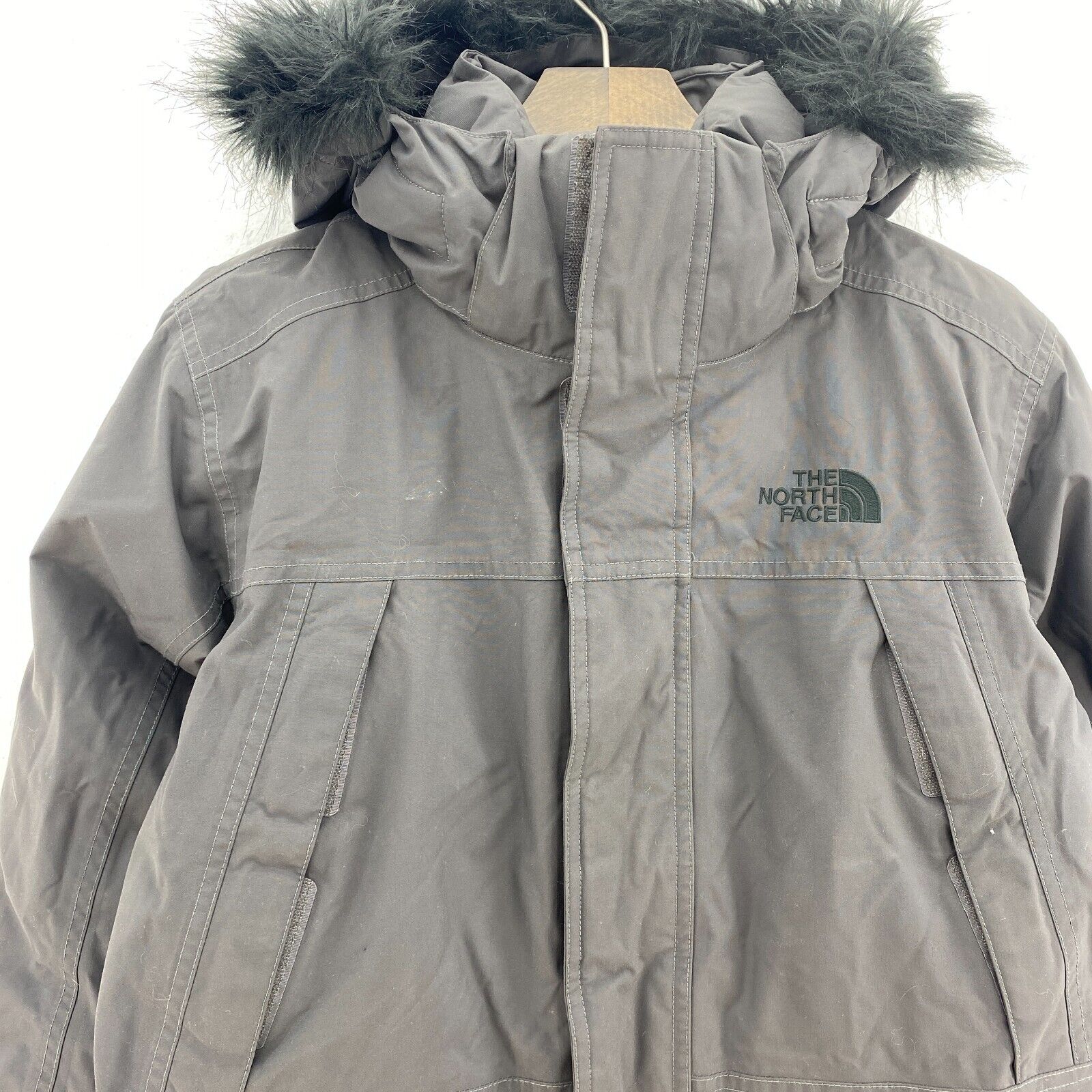 The North Face 550 Dryvent Hooded Full Zip Black Jacket Size L Boys