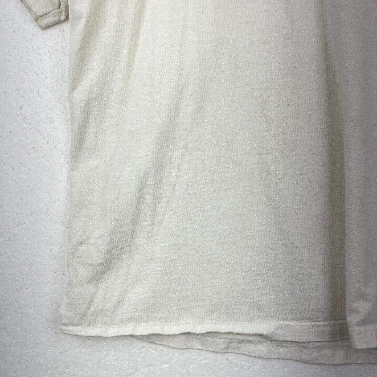 Vintage Reebok Graphic Print White T-shirt Size L Single Stitch