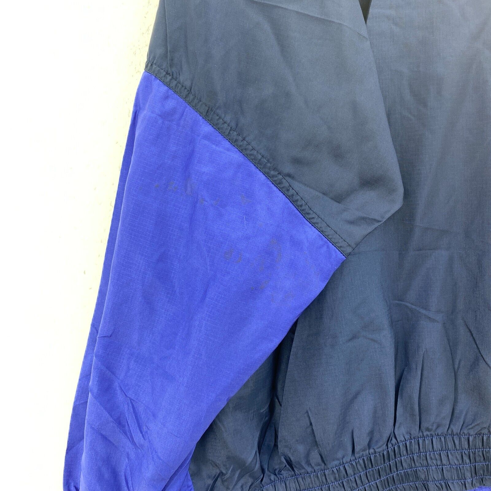 Nike Logo Full Zip Blue Windbreaker Jacket Size XL