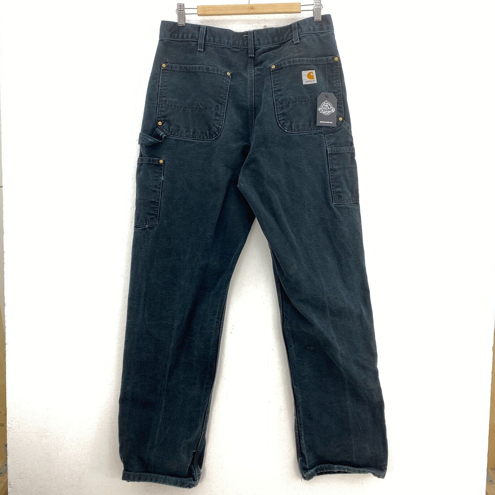 Carhartt Workwear Black Denim Cargo Pants Size 34