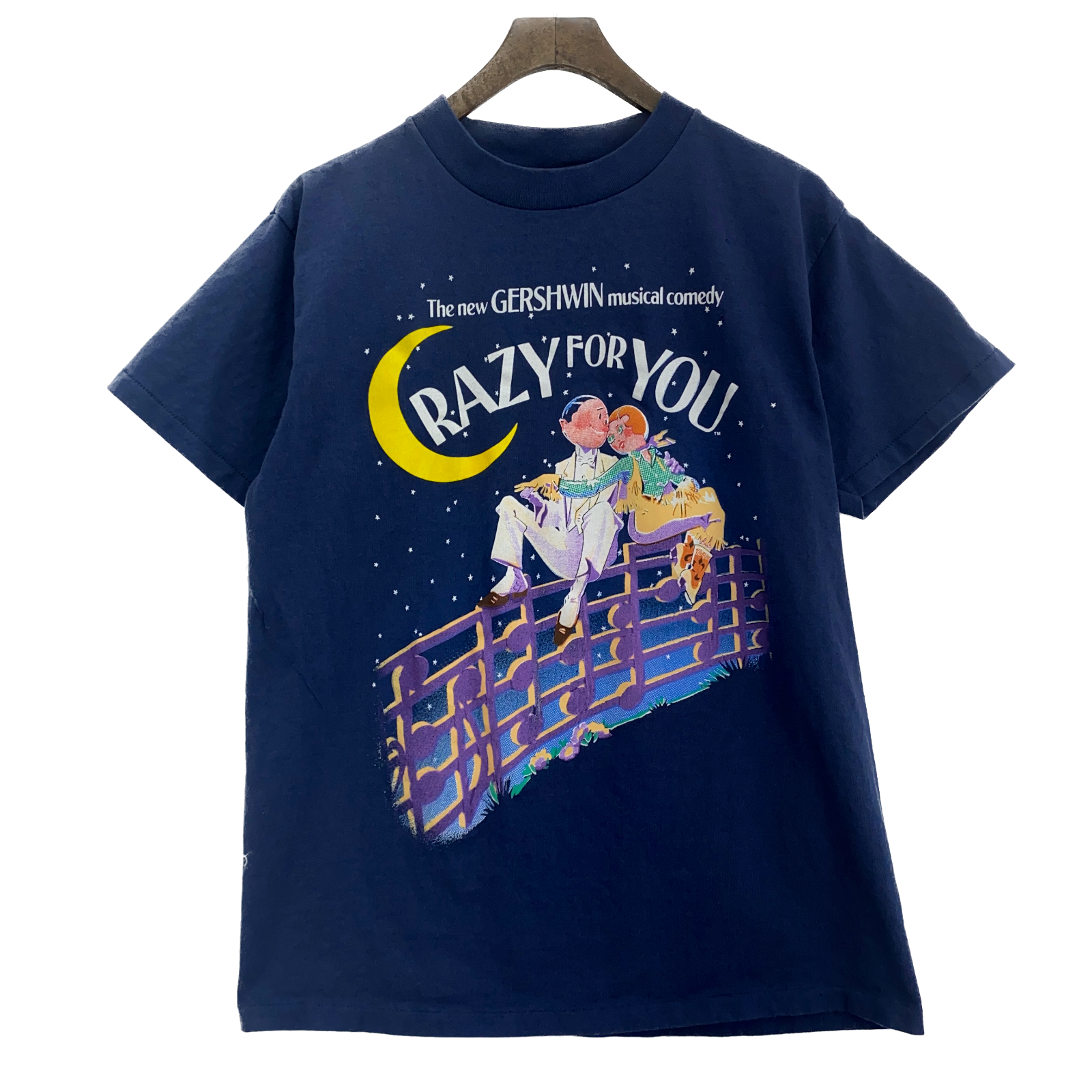 The New Gershwin Musical Comedy Crazy For Your Navy Blue T-shirt Size L