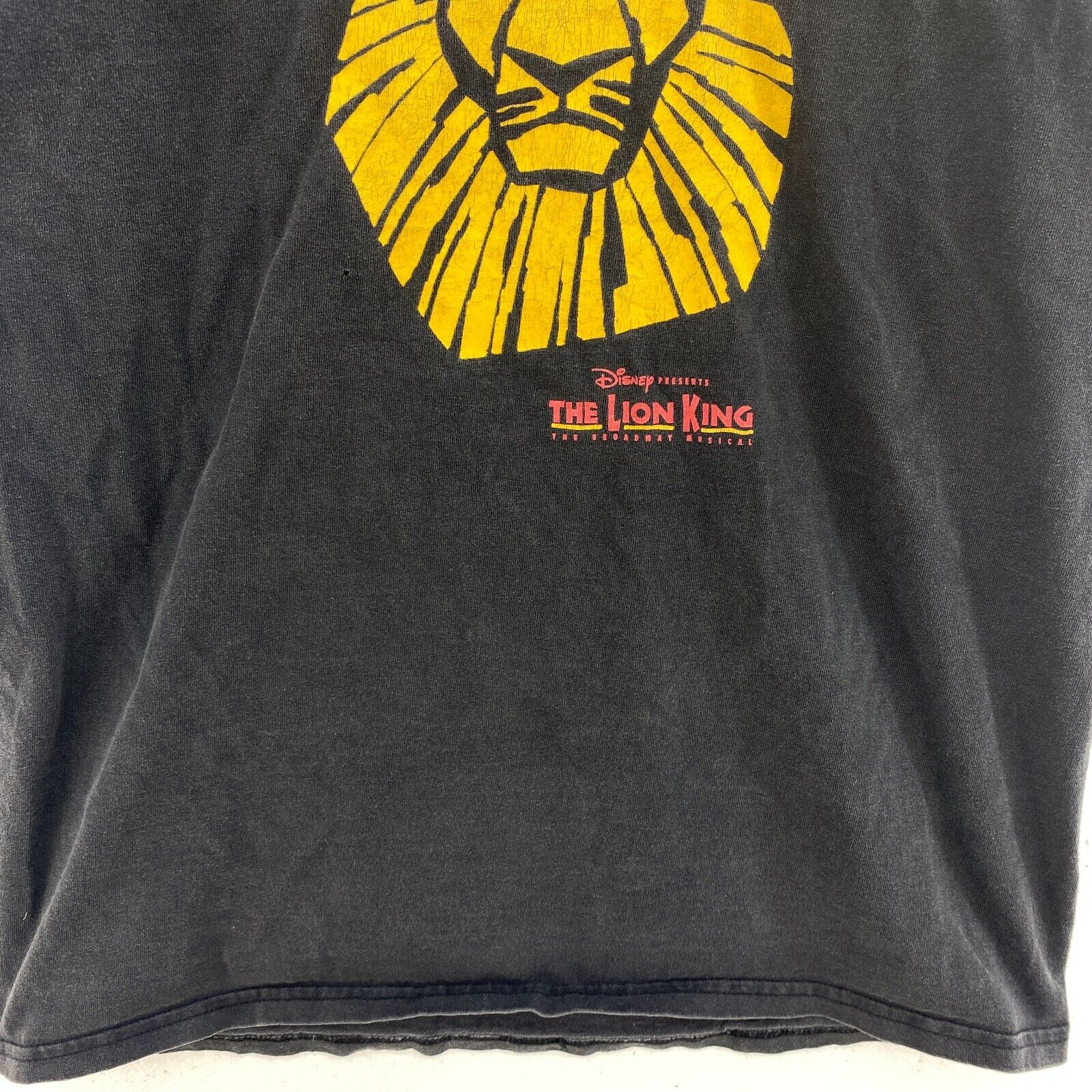 The Lion King The Broadway Musical Disney Black T-shirt Size S