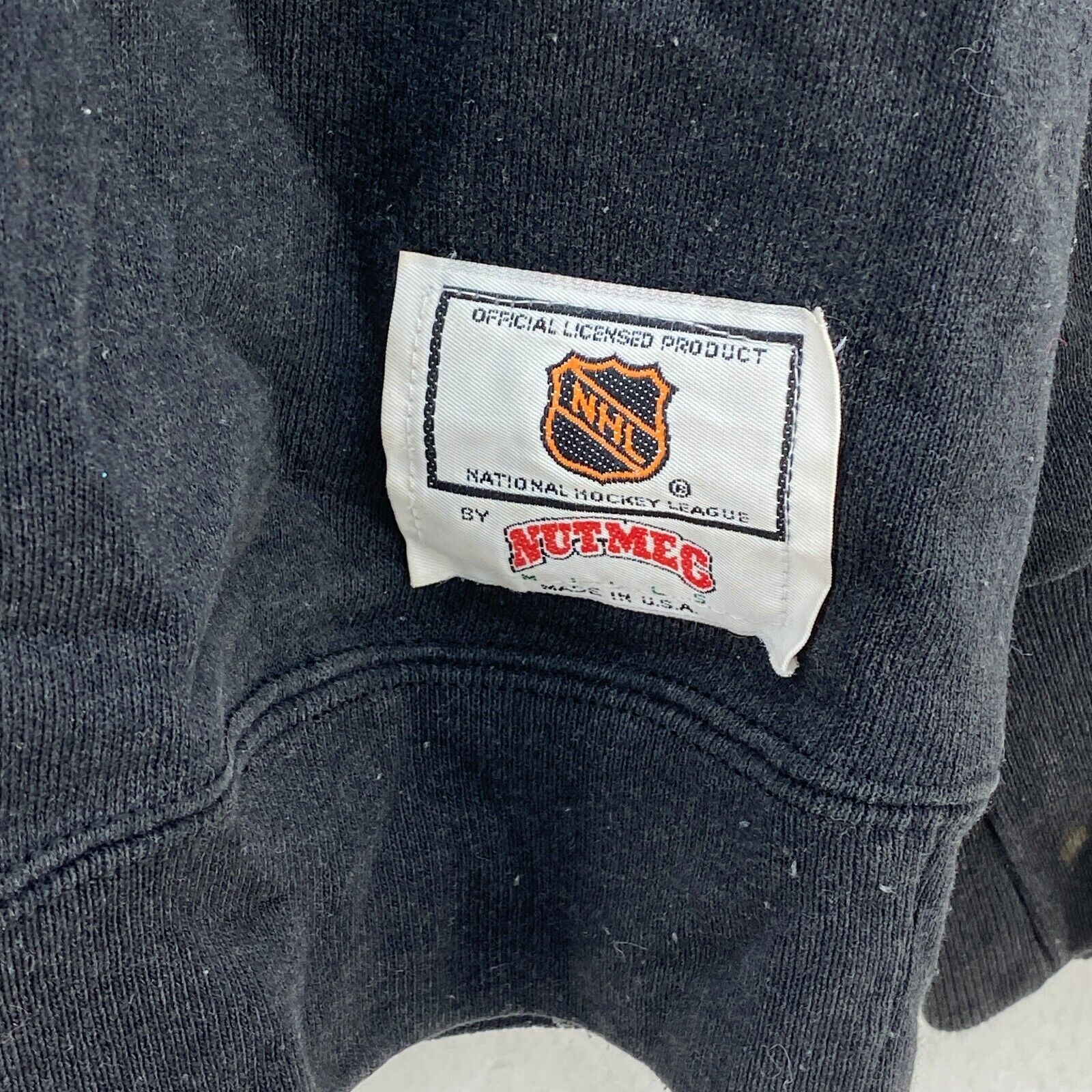 Vintage Nutmeg NHL 1991 San Jose Sharks Black Sweatshirt Size XL