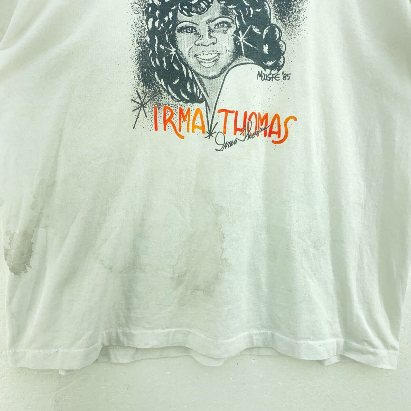Irma Thomas Everbody Loves Music 85 White T-shirt Size XXL Single Stitch