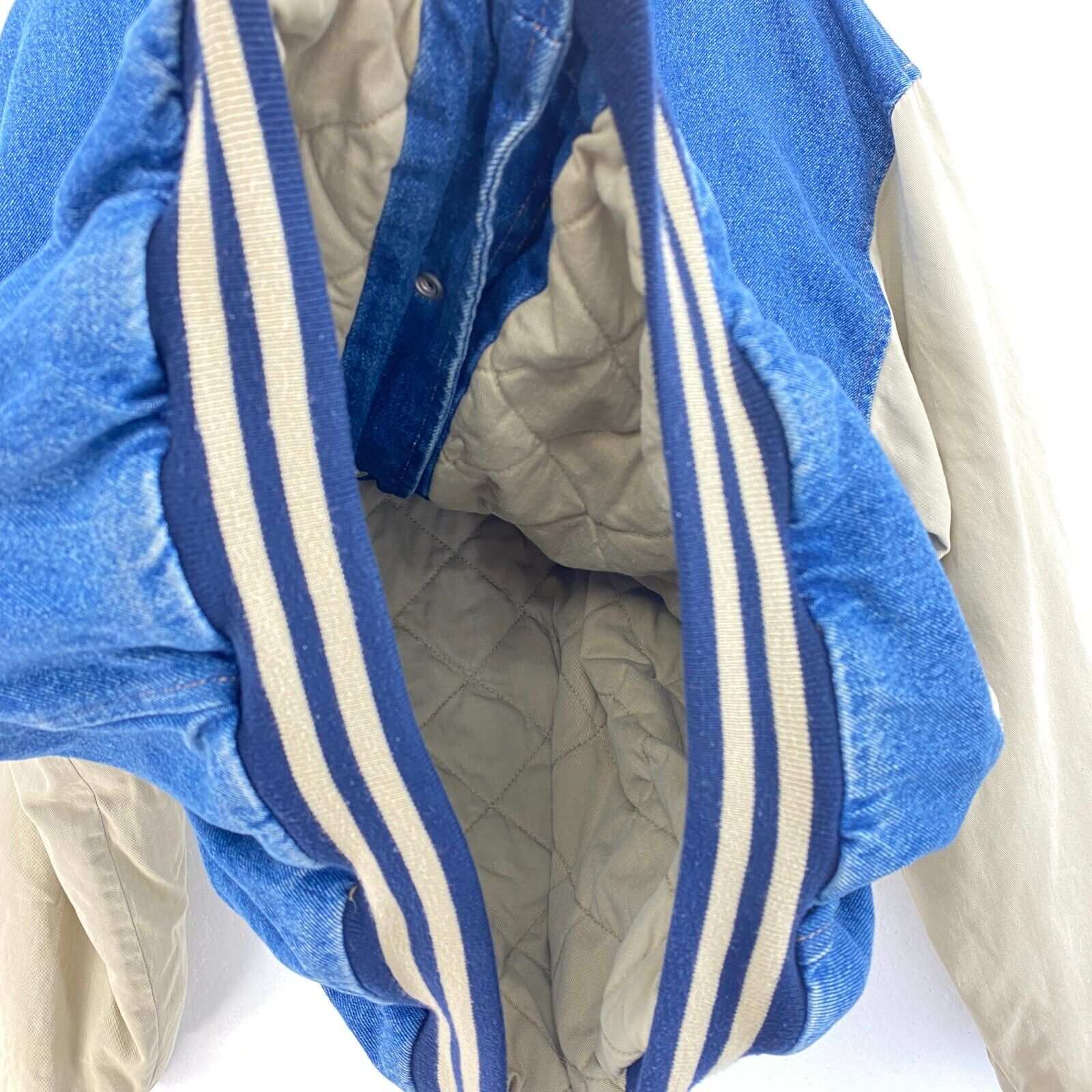 Disney Tigger 1968 Winnie Pooh Blue Denim Insulated Bomber Jacket Size XL