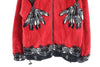 Vintage Milton Printed Full Zip Red Fleece Jacket Size S