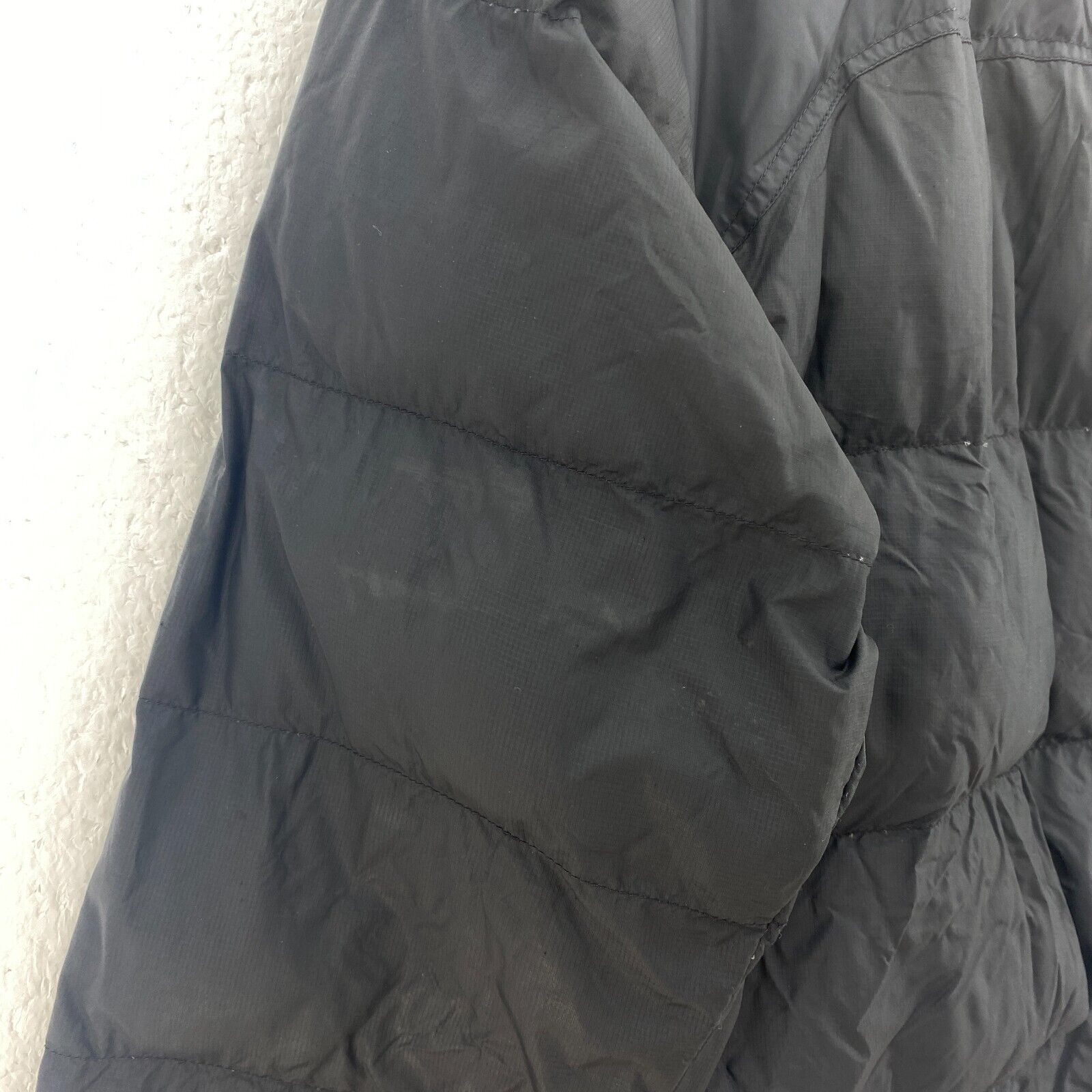 The North Face Women's Goose Down Full Zip Black Puffer Size L Nuptse 700