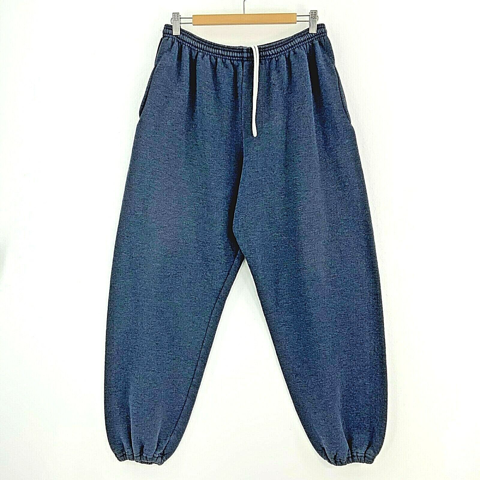 Russell Athletic Blue Sweatpant Activewear Fleece Lined 90s Size XL