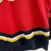 Vintage CCM Calgary Flames V-Neck Red Jersey Size L