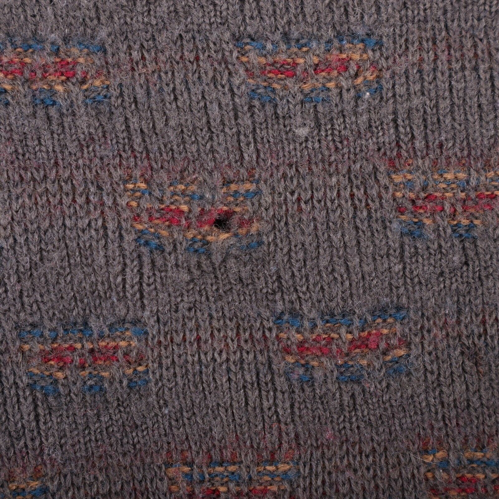 Wool Knit Gray Sweater Pullover Size XL Robert Banks