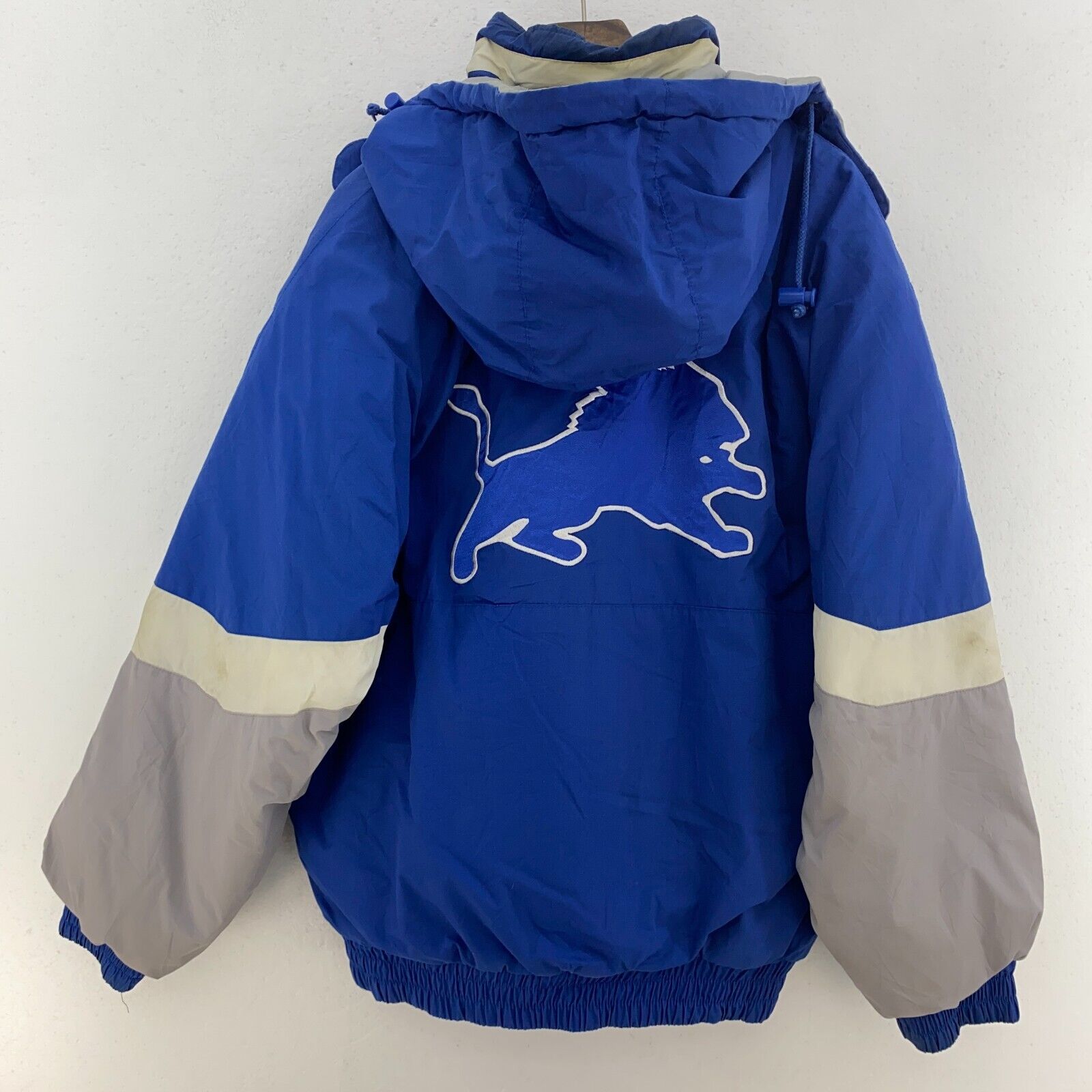 Pro Player Experience Reversible NFL Lions Full Zip Blue Insulated Jacket Size L