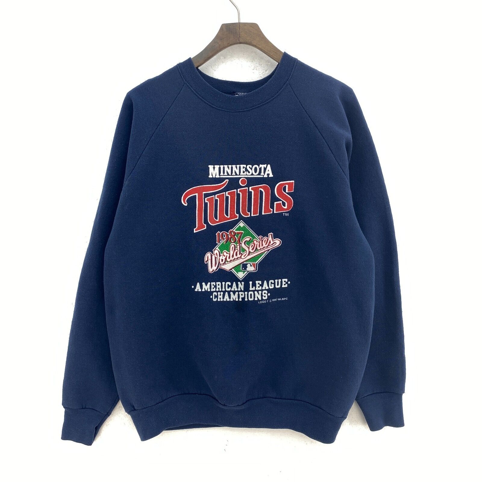 Minnesota Twins World Series MLB 1987 League Navy Blue Sweatshirt Size L