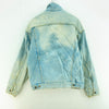 Vintage Levi Strauss Sherpa Lined Light Blue Wash Snapped Denim Jacket Size M