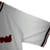 Vintage Atlanta Braves V-Neck #37 White Jersey Size XL