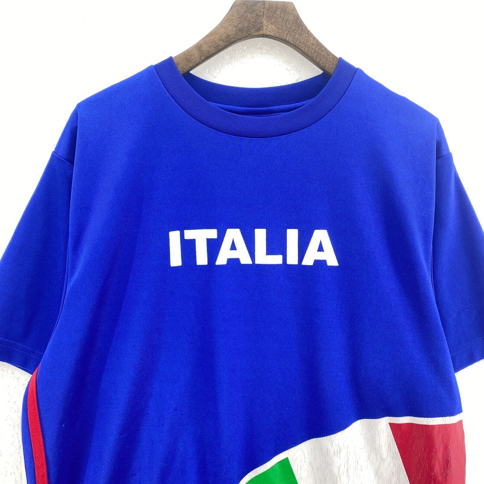 Vintage Adidas Italia Blue Jersey Size L Crew Neck