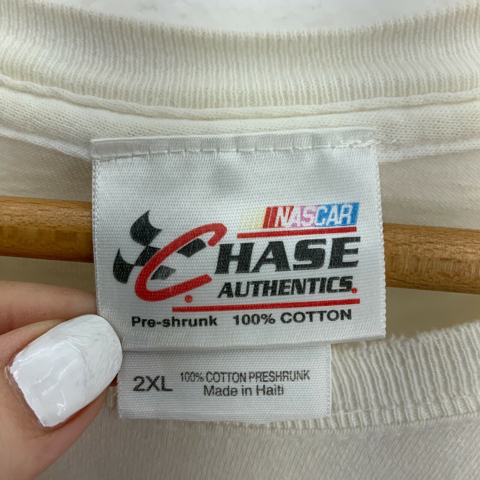 Chase Nascar Martinsville Speedway White Vintage T-shirt Size XXL Racing
