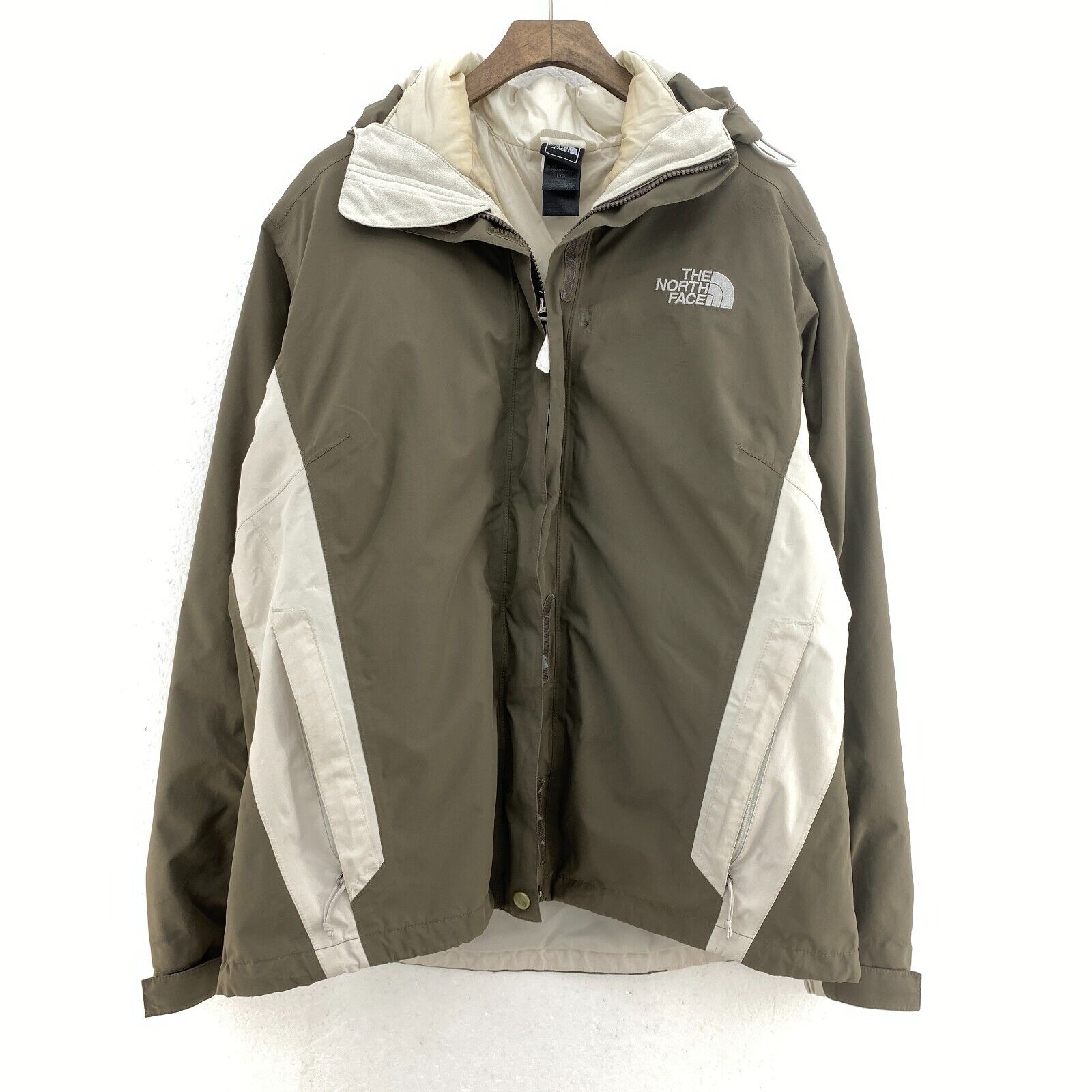 The North Face Women's Hyvent 3-In-1 Insulated Green Hooded Jacket Size L