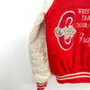 70s Varsity Coldwater Wrestling Track Red Bomber Jacket Size XL