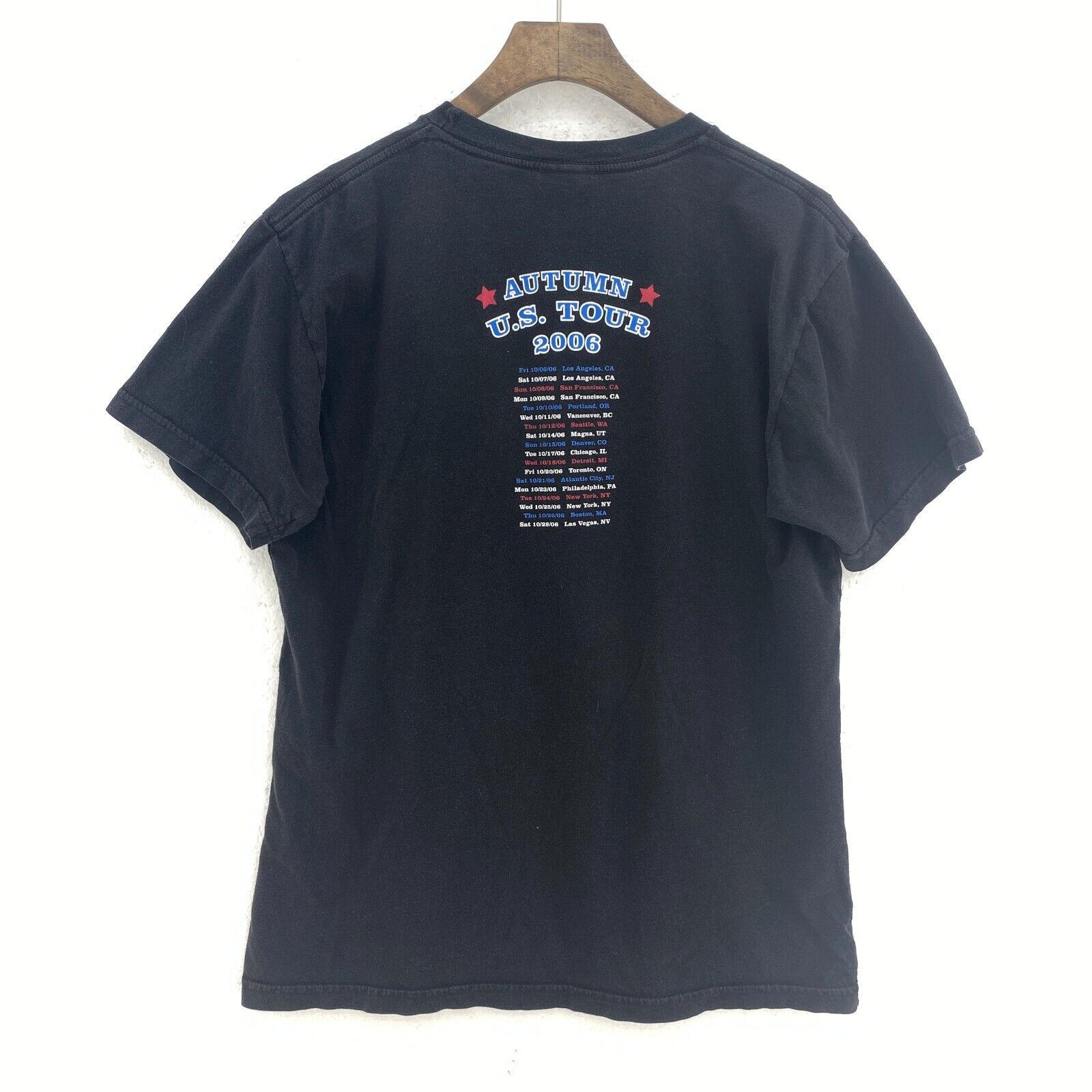 The Killers Rock Band Us Tour Autumn 2006 Black T-shirt Size M