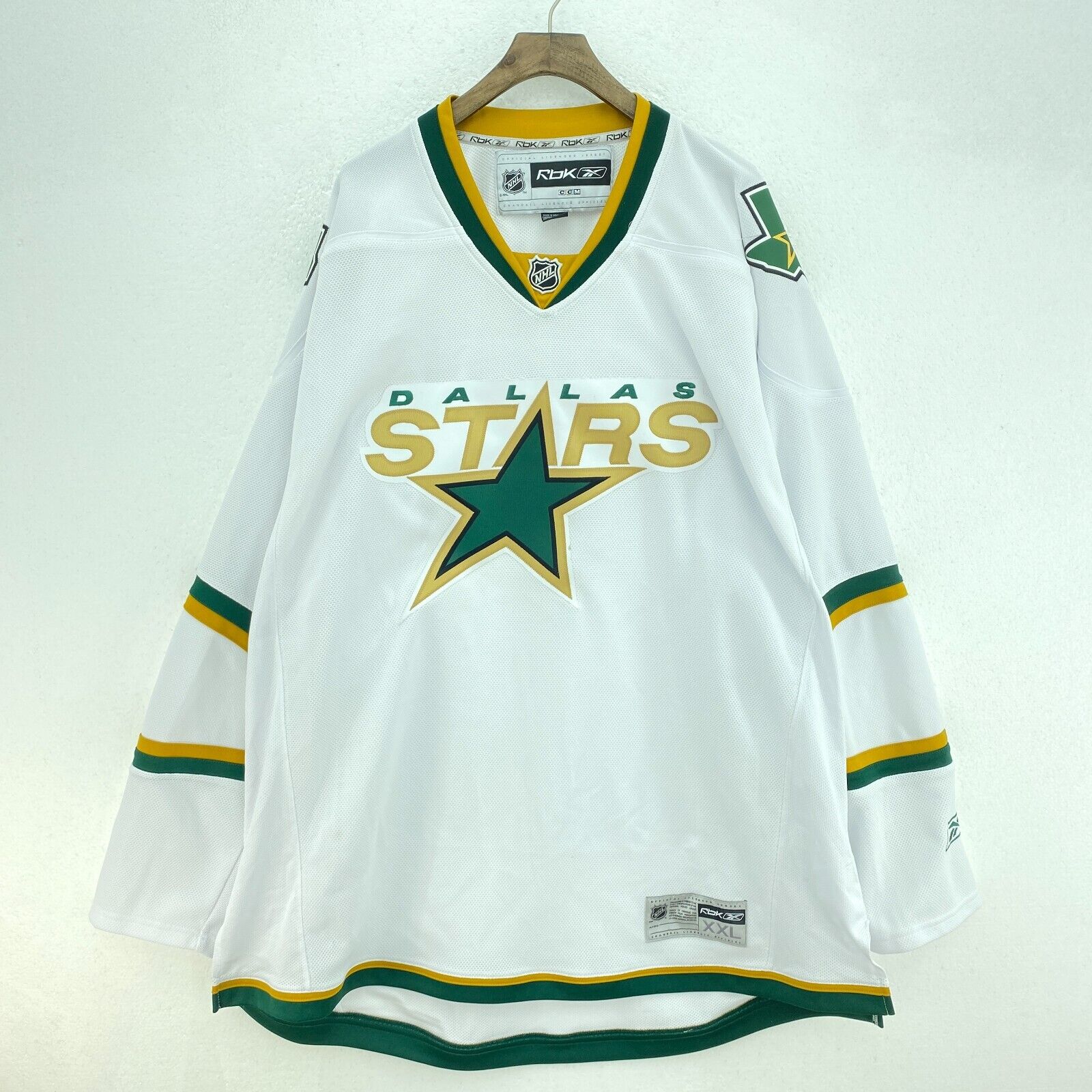 Authentic Dallas Stars White Reebok NHL Jersey Size 2XL